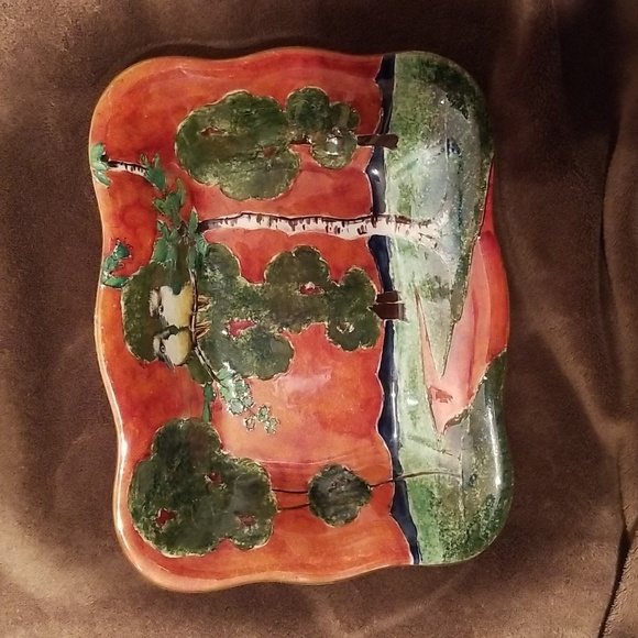 1930s Vintage Royal Winton Grimwades ByzantaWare Dish Arborine Kookaburras - Picture 3 of 17
